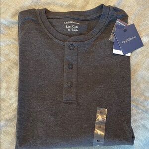 Croft & Barrow Gray Long Sleeve Tee